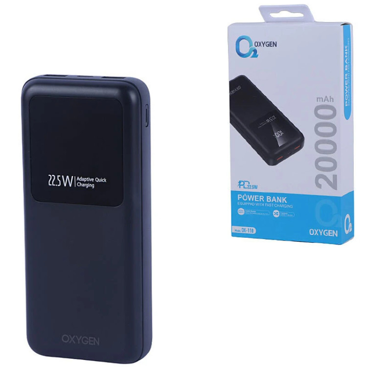 پاوربانک اکسیژن مدل OX110 ظرفیت 20000 میلی آمپر ساعت